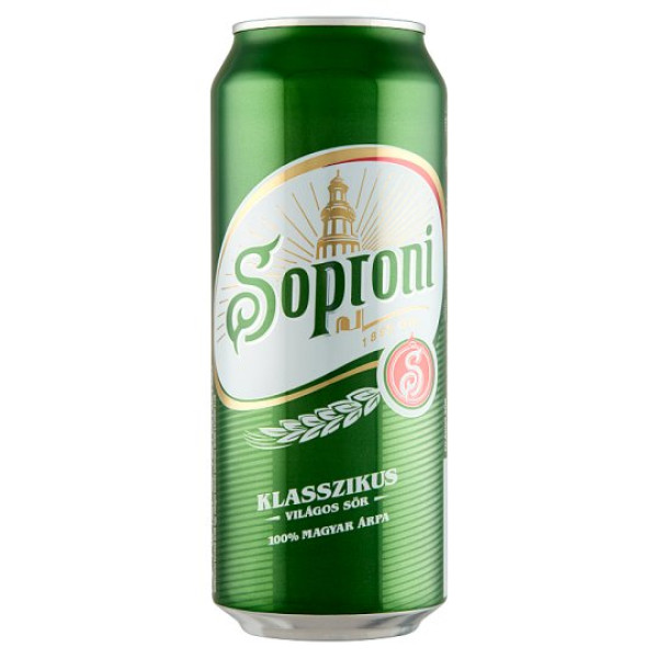 Afbeeling Soproni bier 0,5l