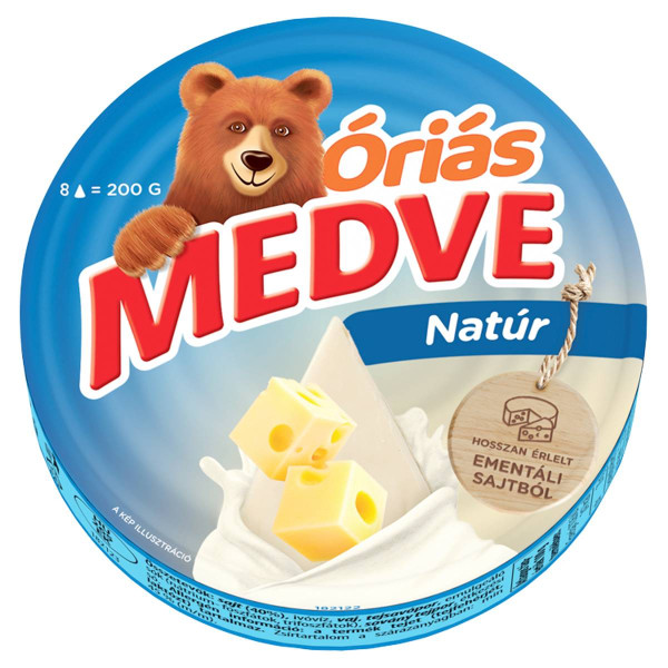 Afbeeling Medve Óriás natúr ömlesztett sajt, 200g