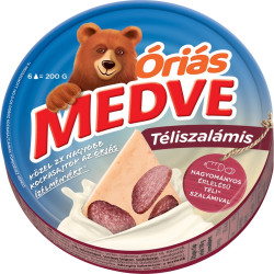 Medve Óriás téliszalámis kenhető, félzsíros ömlesztett sajt 200g