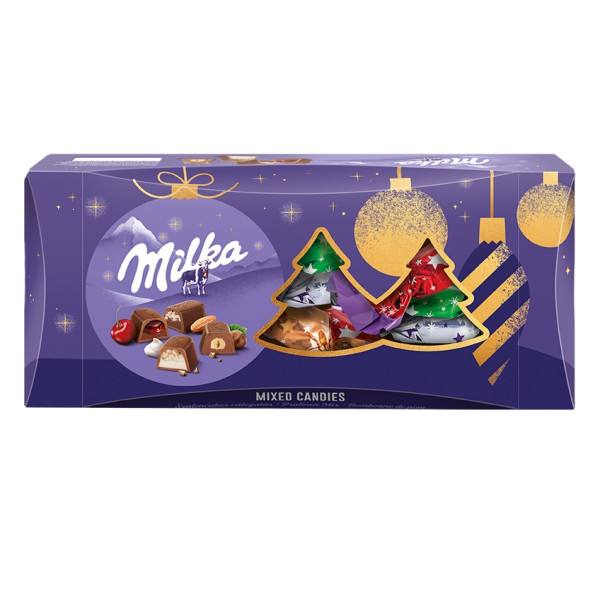 Afbeeling Milka Kerstbonbons mix 255 g