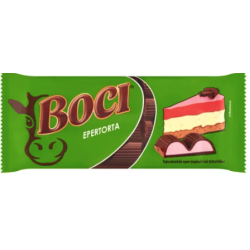 Boci chocoladereep 90g met aardbeien en crèmevulling