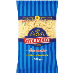 Gyermelyi pasta 500g szarvacska