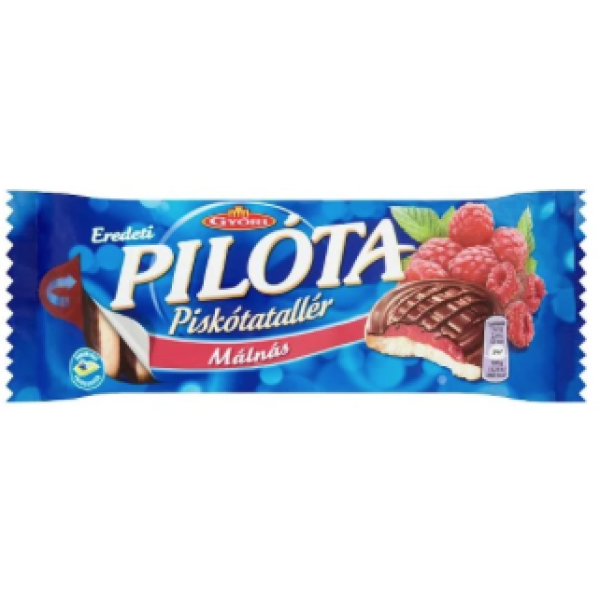 Afbeeling Győri Pilóta piskótatallér 147g met frambozen