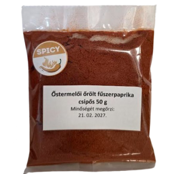Hongaarse paprikapoeder 50g, pittig Afbeeling Hongaarse paprikapoeder 50g, pittig