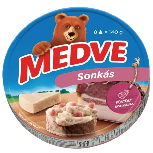 Afbeeling Medve smeerkaaspuntjes 140g ham