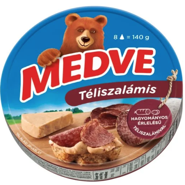 Afbeeling Medve smeerkaaspuntjes 140g wintersalami