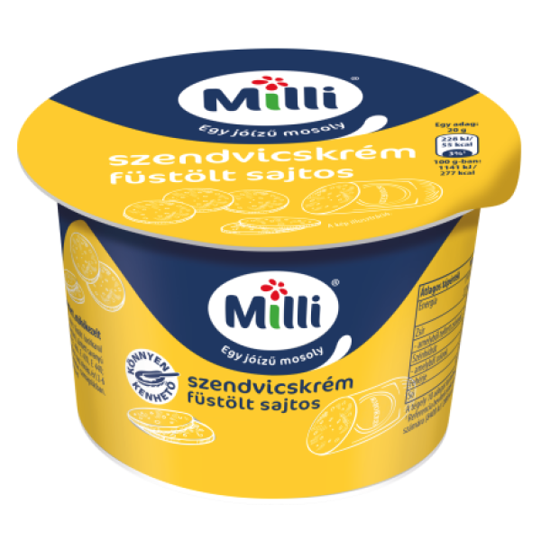 Afbeeling Milli botercréme 200g, met gerookte kaasmaak