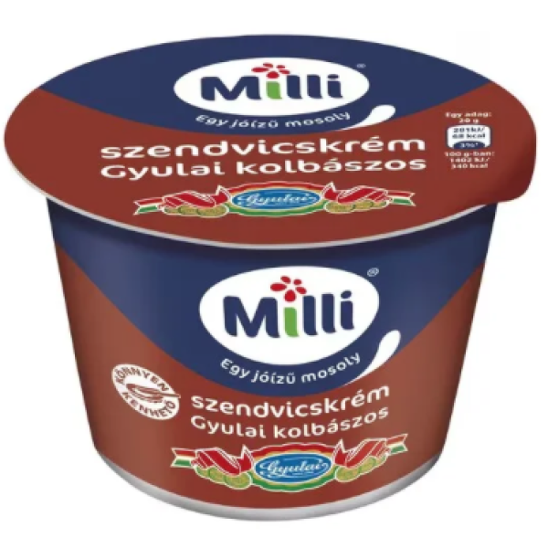 Afbeeling Milli botercréme 200g, met Gyulai-worstsmaak