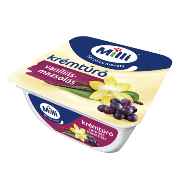 Afbeeling Milli kwarkcréme met vanillesmaak en rozijn 90g