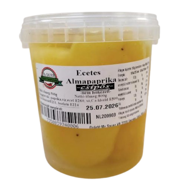 Afbeeling Mr.Sauer - Vecsési Savanyúság - ingelegde paprika in azijn, pittig 500g