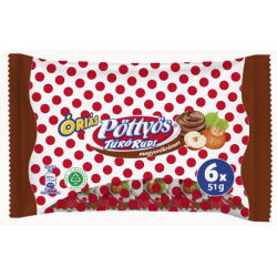 Pöttyös Túró Rudi 6x51g mogyorókrémes