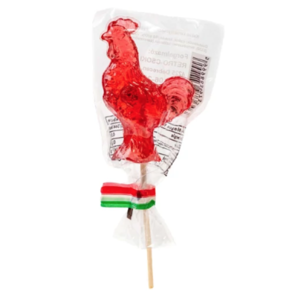 Afbeeling Retro lolly in haanvorm 18g