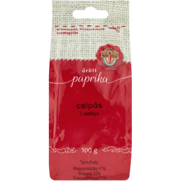 Afbeeling Szegedi paprikapoeder 100g, pittig