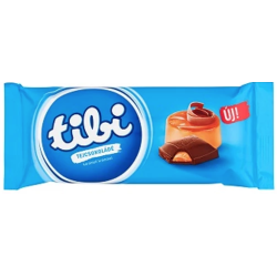 Tibi chocoladereep 87g met karamel