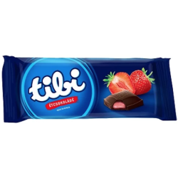 Tibi chocoladereep 90g met aardbei 